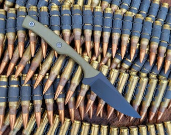 Handmade &quot;Mosquito&quot; Tactical Knife in CPM Magnacut with G10 Scales - No Lead Time - Available to Ship