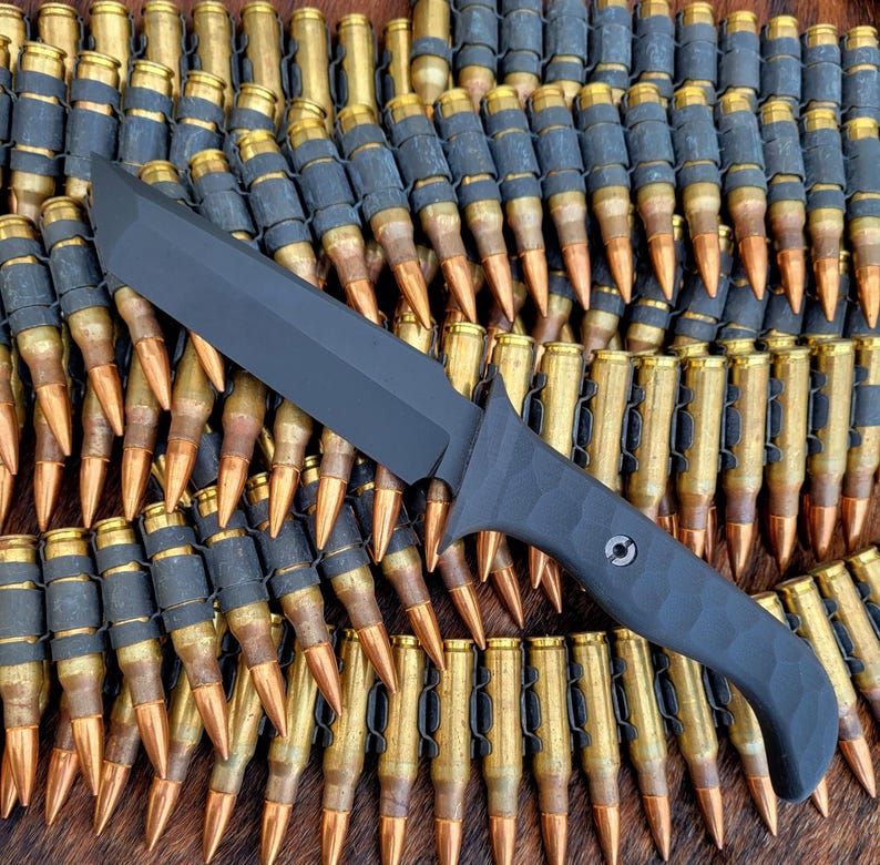 Handmade Knife in CPM Magnacut with Carbon Fiber Guard and G10 Handle - 8 to 10 Week Lead Time image 1