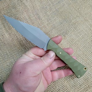 Handmade Tactical Seax Knife in CPM Magnacut with G10 Scales - 8 to 10 Week Lead time