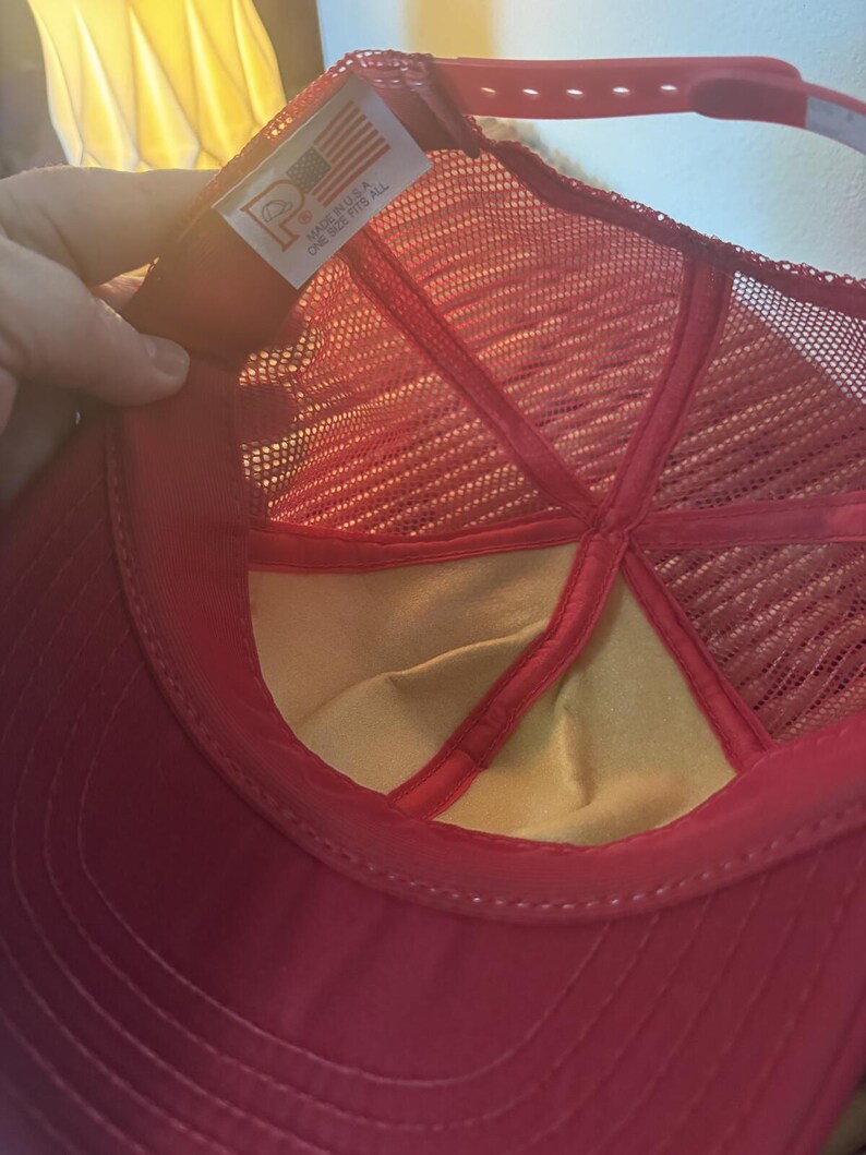 vintage Ruger Trucker Hat rouge maille Snapback USA made firearms casquette des années 80 image 2
