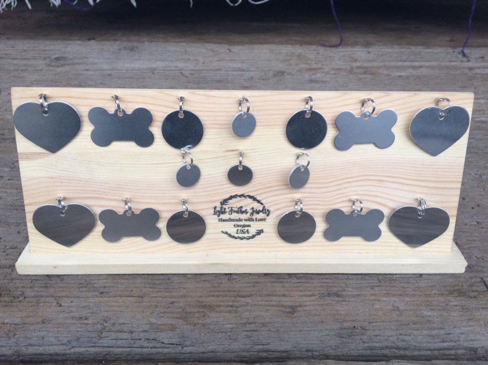 Store display for custom pet tags Etsy