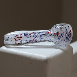 Glow in the Dark Frost &quot;Spotted Dog&quot; in 4 color choices * Tobacco Pipe * Unique Pipes * Sexy Pipes * Heady Glass Pipes * Inside Out Pipes