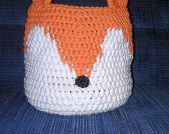 Crochet fox basket fox Nursery decor woodland nursery Crochet fox basket fox Nursery decor woodland nursery