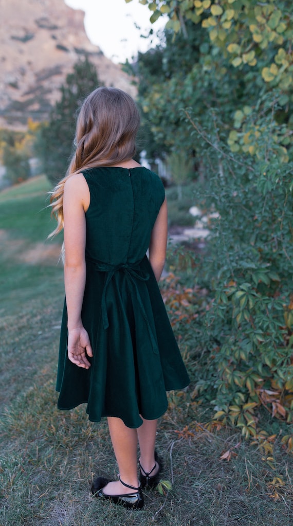 Girl Black velvet dress