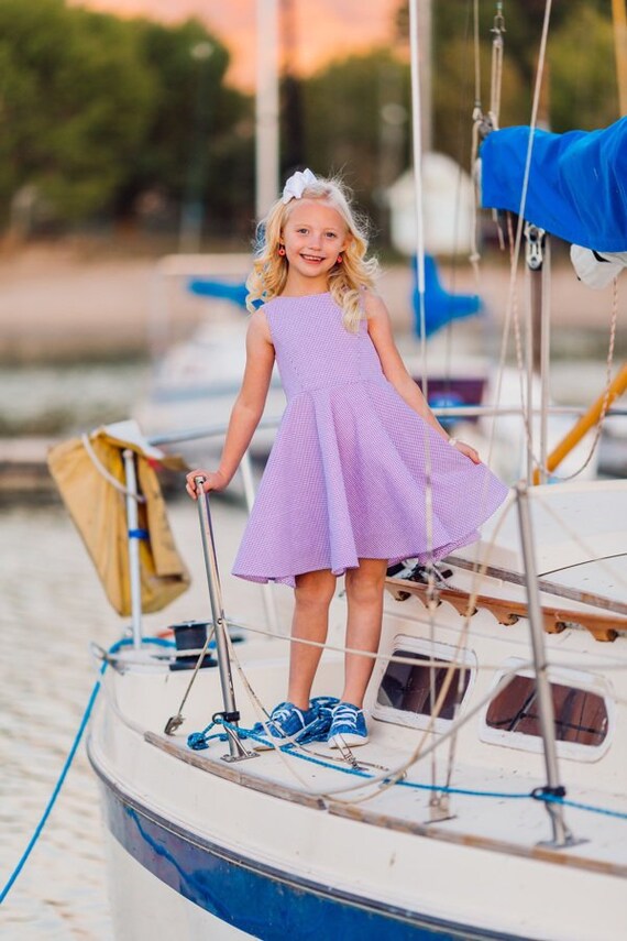 Purple seersucker dress deals