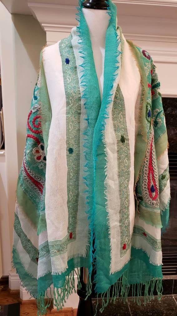 boiled wool shawl
