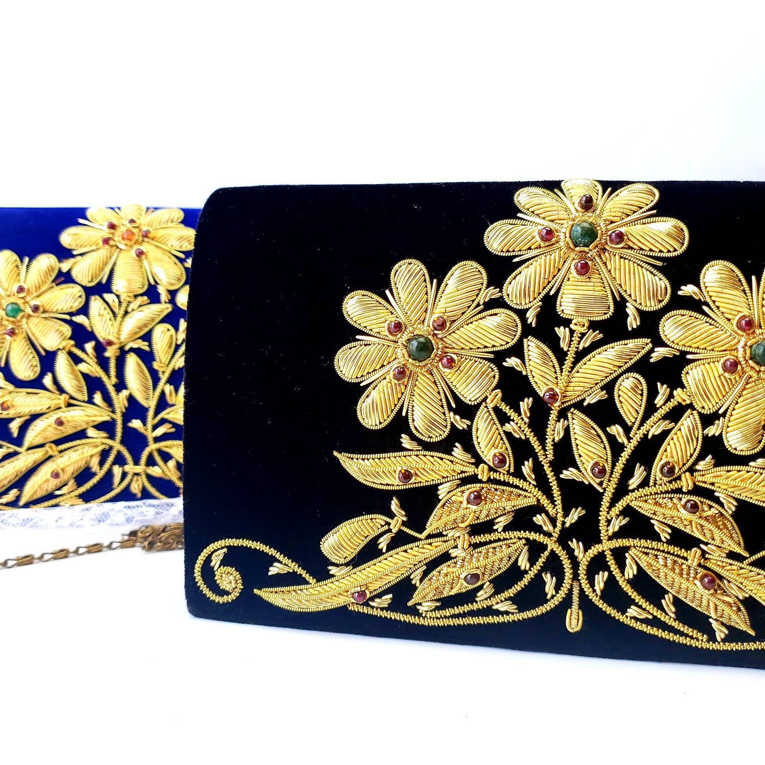 Gold and Black Clutch