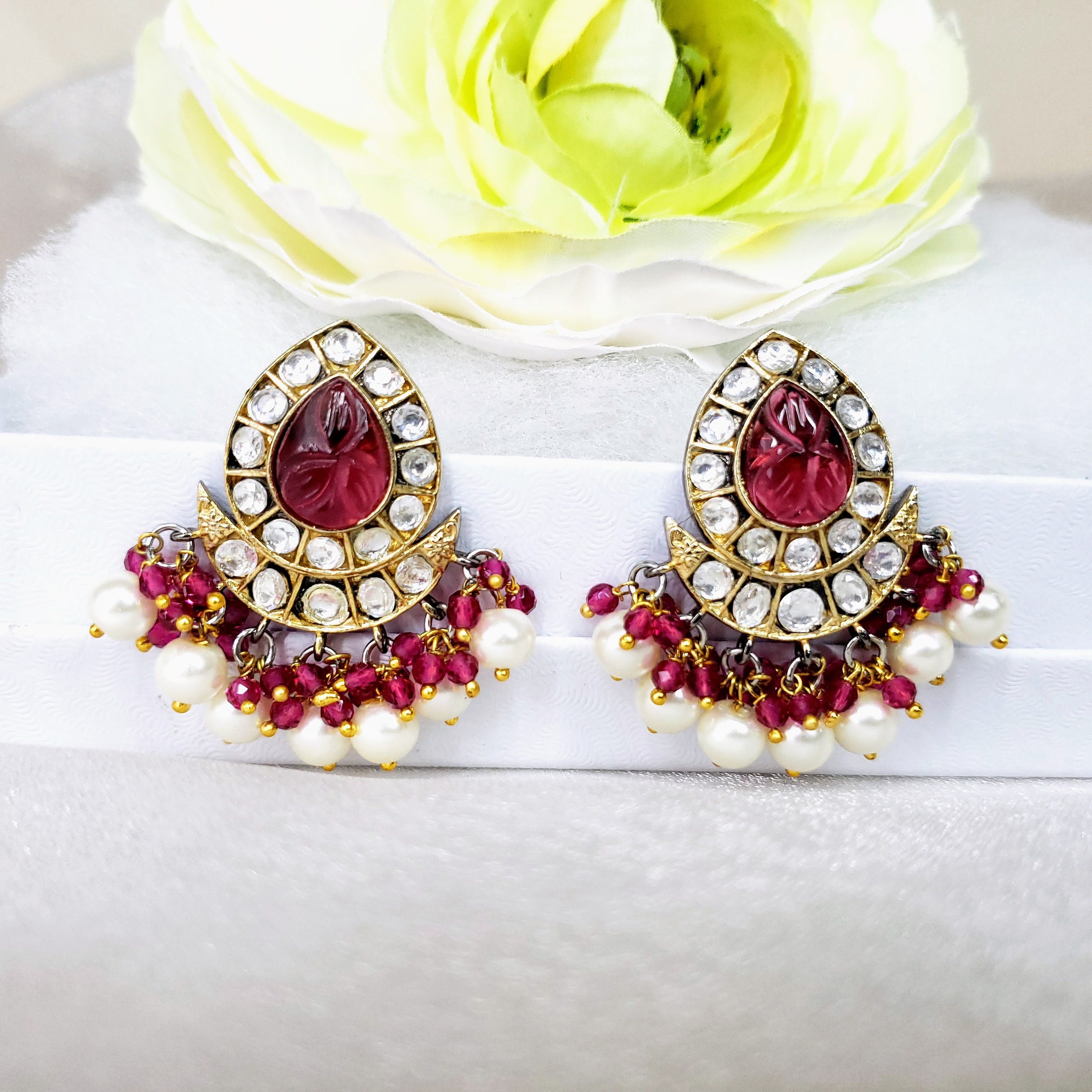 Details more than 194 kundan stone earrings super hot