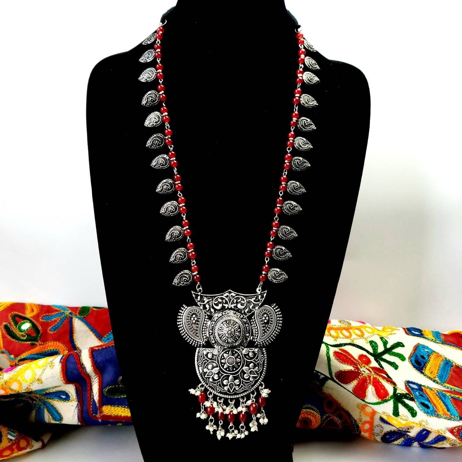 Black Bead Necklace : Authentic Naga Extra Fine Black Multistrand Glas