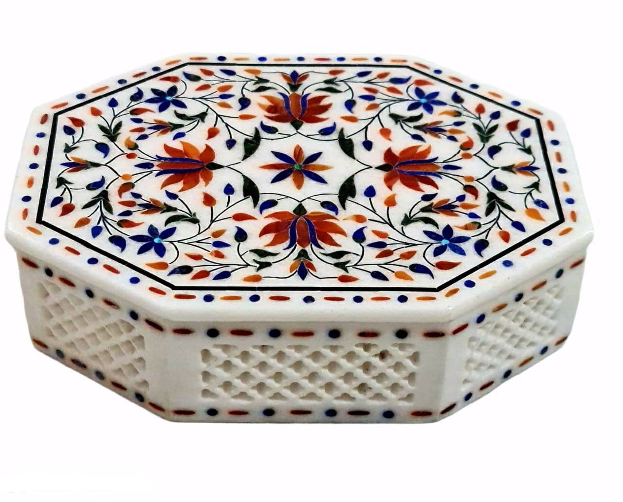 Marble Container Box Sizes 1.5 to 5inches, Handmade Indian Art