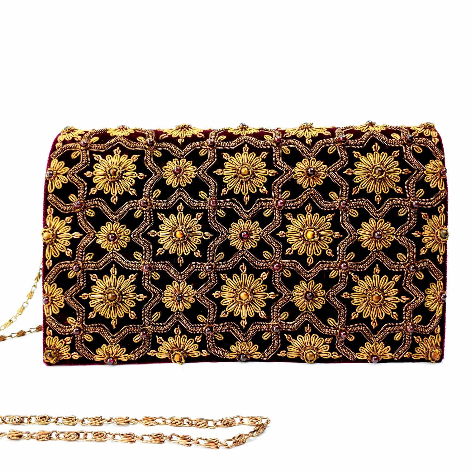 Designer Crystal Women Clutch Handbags – Arabic attire