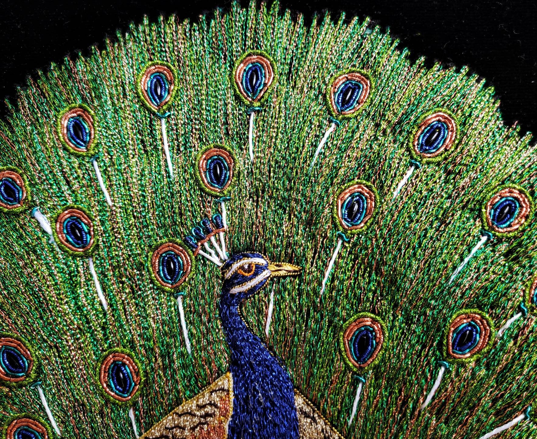 Peacock wall art peacock tapestry peacock embroidery art  etsy Peacock wall art peacock tapestry peacock embroidery art  etsy