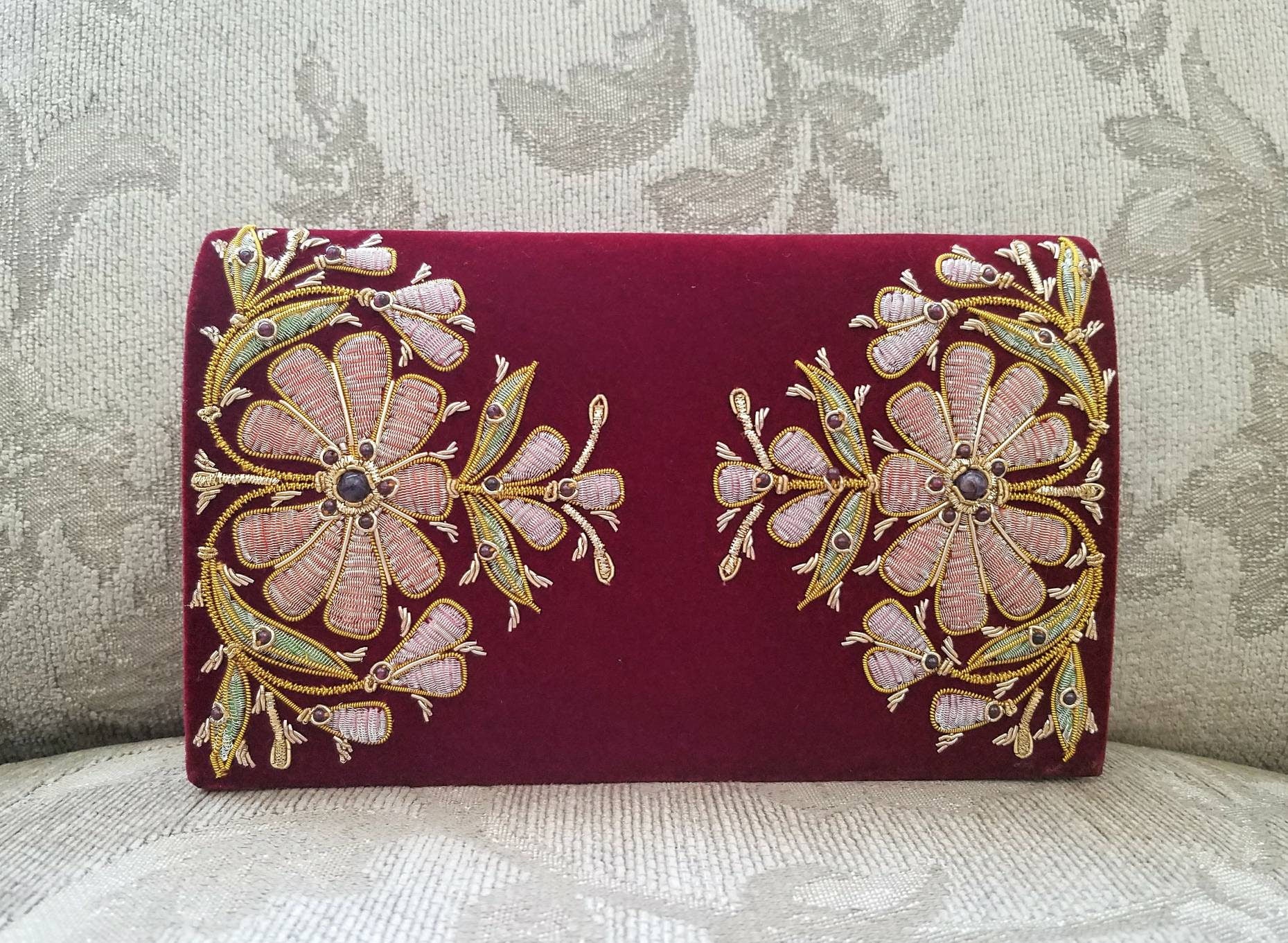 black velvet handbag