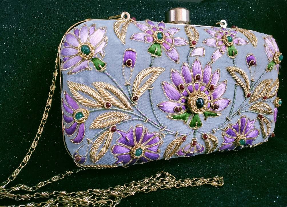 Purple clutch sale