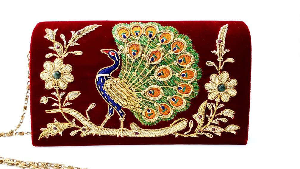 Small Clutches Evening Bags for Womensuuare Peacock -  Israel