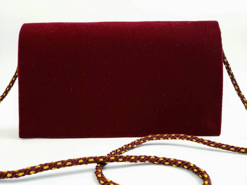 Luxury Travel Bag For Her Velvet Burgundy