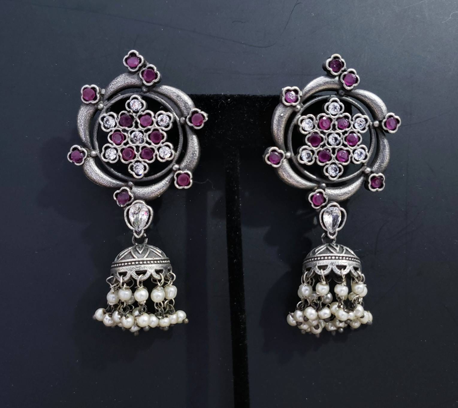 Ethnic Vintage Gold Color Hollow Jhumka Earrings for Women Luxury Crystal  Flowers Pearl Tassel Earring Bridal Wedding Jewelry - AliExpress