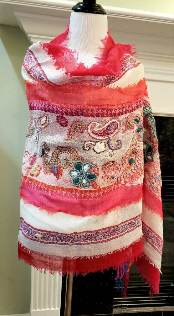 pink fur shawl