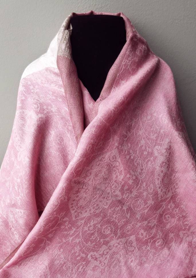 pink fur shawl
