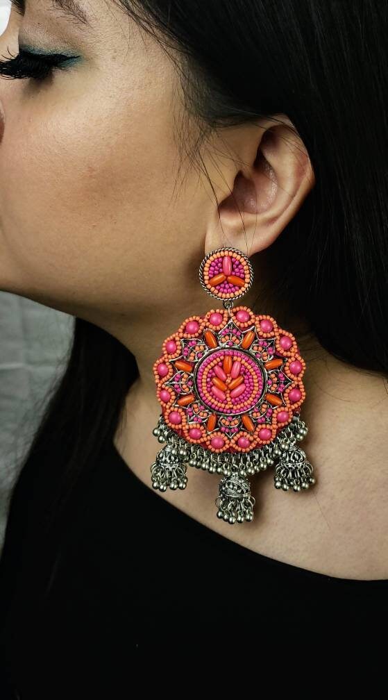 Oversized indian earrings outlet