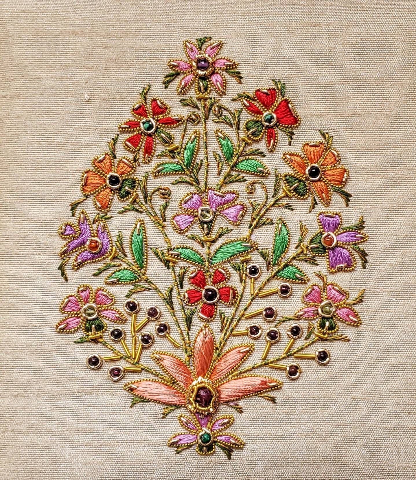 Silk handmade embroidered Jewelry box, silk gift box, ring box, wedding