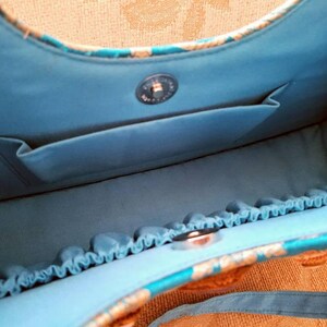 Vintage embroidered handbag, vintage turquoise handbag, OOAK handbag, statement handbag, zardozi handbag, top handle bag, gifts for her image 8