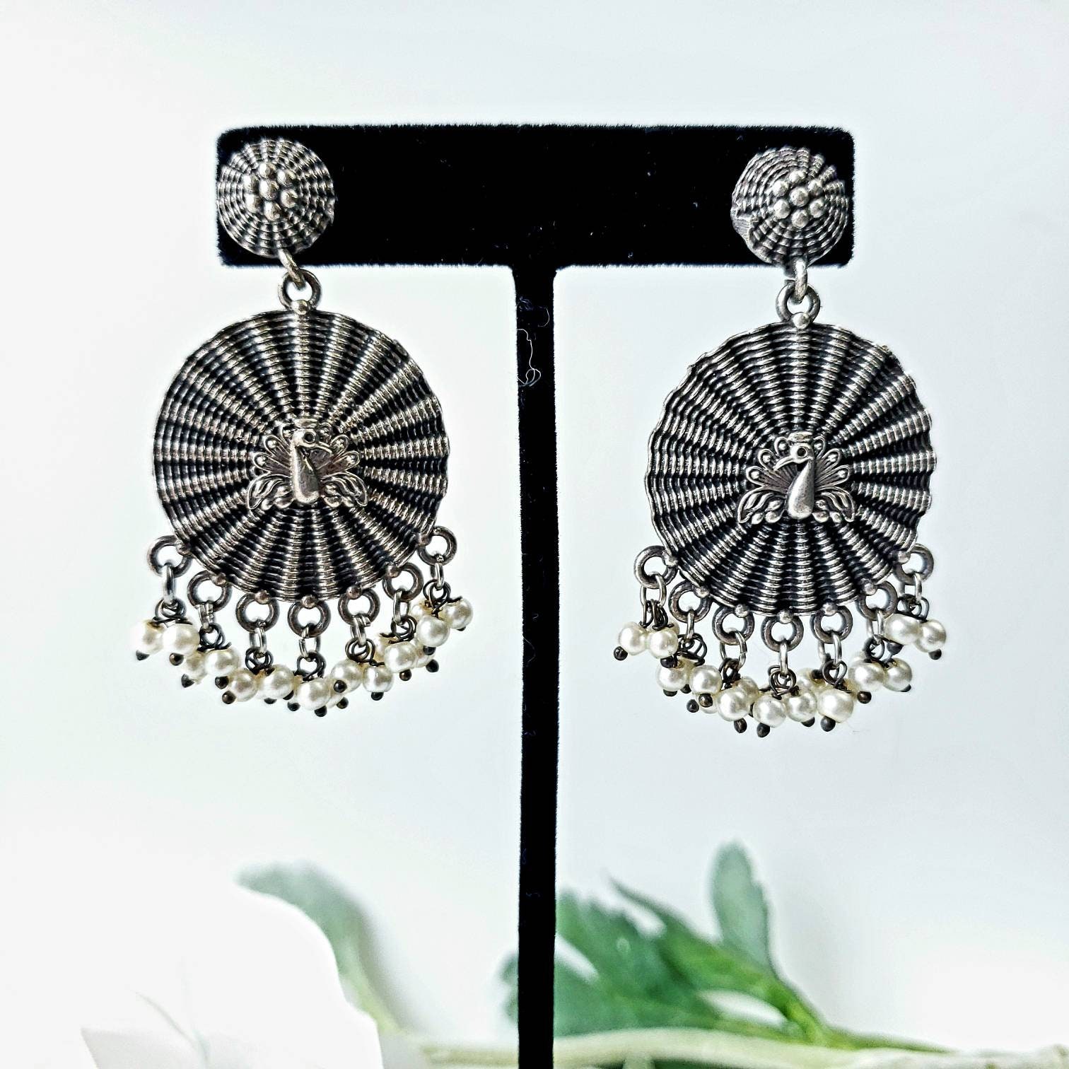 Haute Emporia German Silver Long Earrings - Haute Emporia