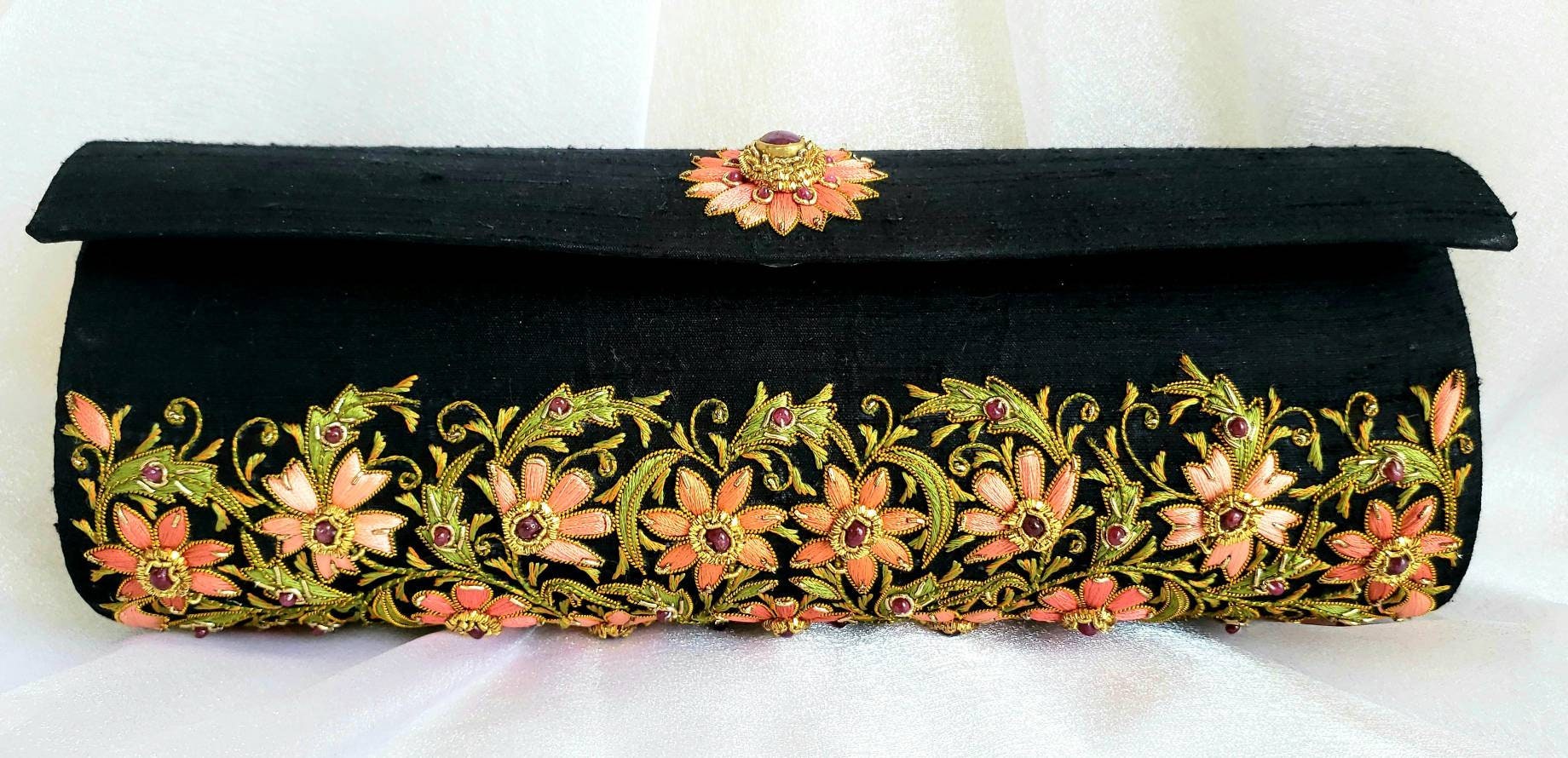 Vintage inspired bridal box clutch - CT05