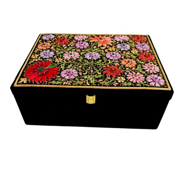 Bridal Trousseau Box Large Hand Embroidered Floral Wedding 