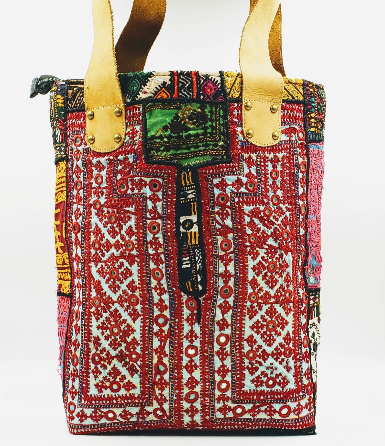 Banjara patchwork tote bag, embroidered tribal tote bag, Banjara tote ...