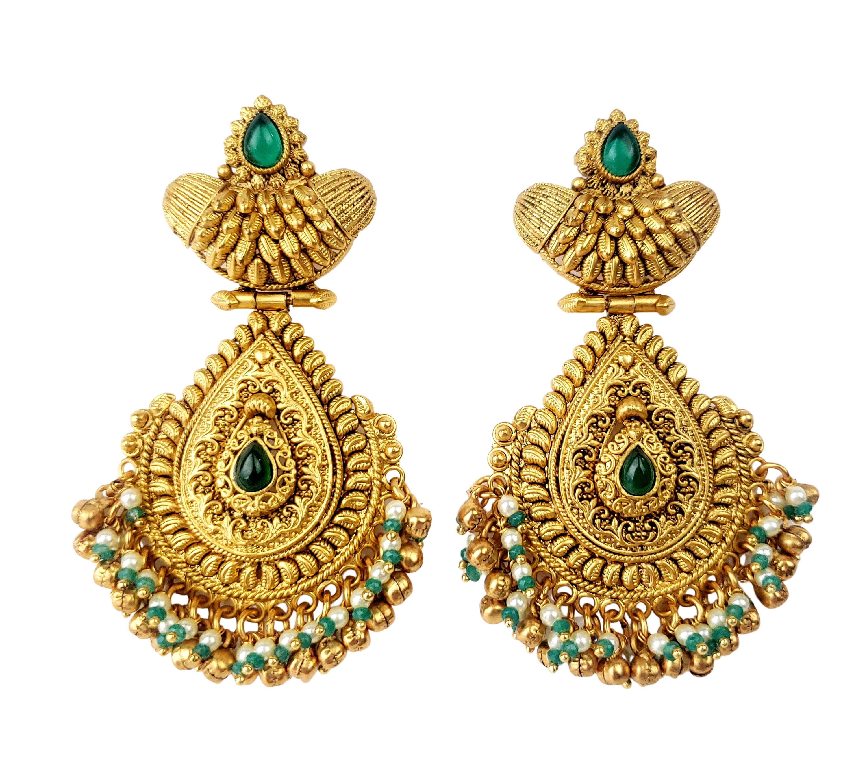 Ethnic Indian Traditional Bollywood Style Silver Oxidized Jhumka Long  Earrings | eBay