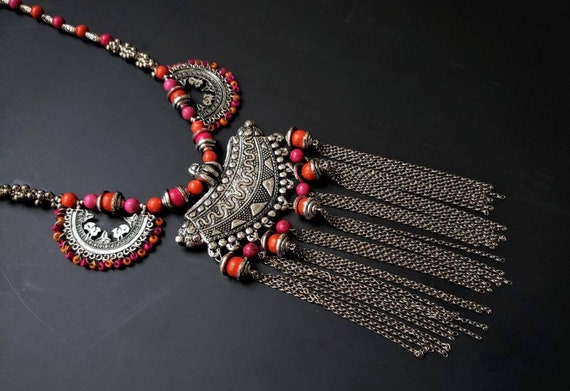 Large Oxidized Silver Tribal Pedants Large Oxidized Silver Tribal Pedants