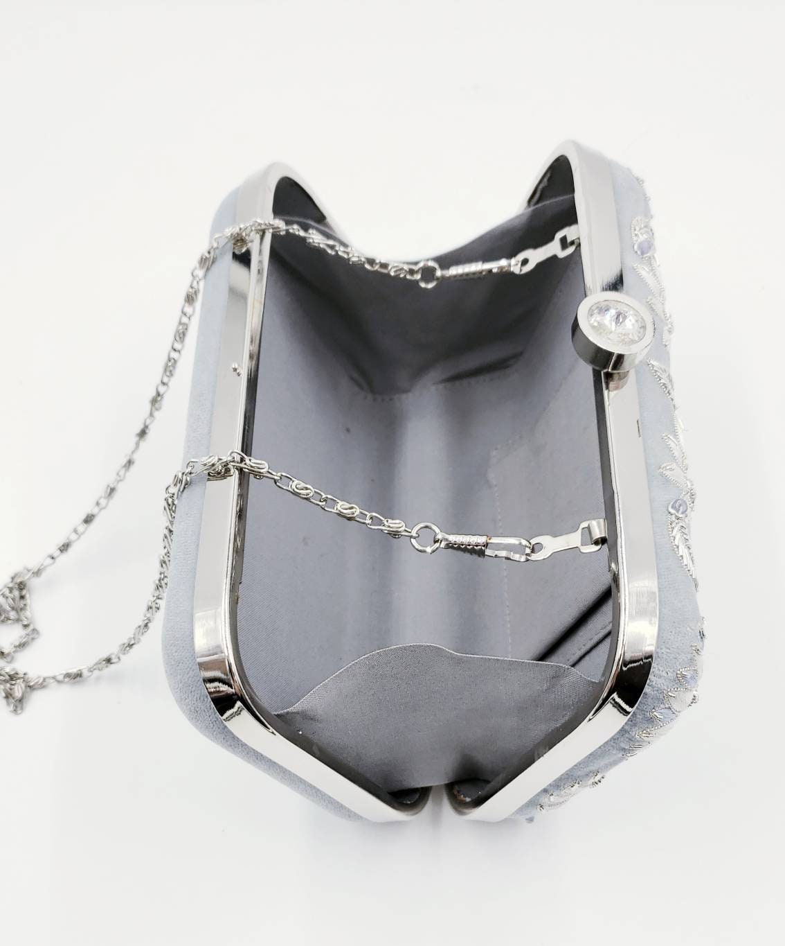 Blue Silver Bridal Clutch with Amethyst – BoutiqueByMariam