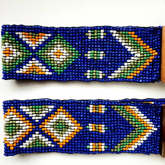 AFRICAN Beaded Multicolor Women\'s Elastic Belt African Beaded Belt - Etsy main image 3