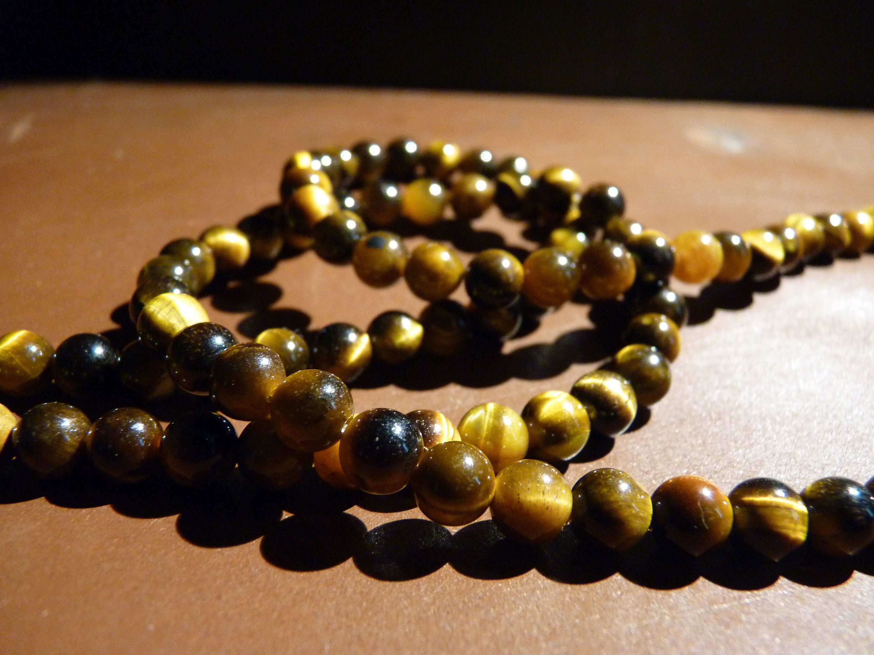 Tigers eye round beads ( 1 Strand ) , Naturel gemstones , Full strand  tigers eye loose beads