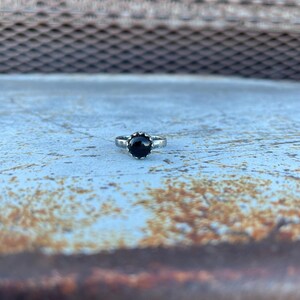 Midnight Valley Handmade Black Onyx and Sterling Silver Ring - Size 5 | Boles Silver