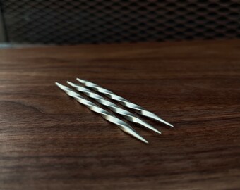 Handmade Nickel Silver Cowboy Hat Pin: Twisted Metal  display picture 3