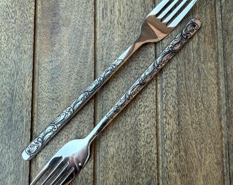 Engraved Wedding Cake Forks - Set of 2
