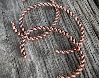 Handmade Twisted Copper Cuff Bracelet – Unisex Design