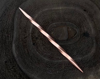 Handmade Twisted Copper Cowboy Hat Pin: Western Accessory