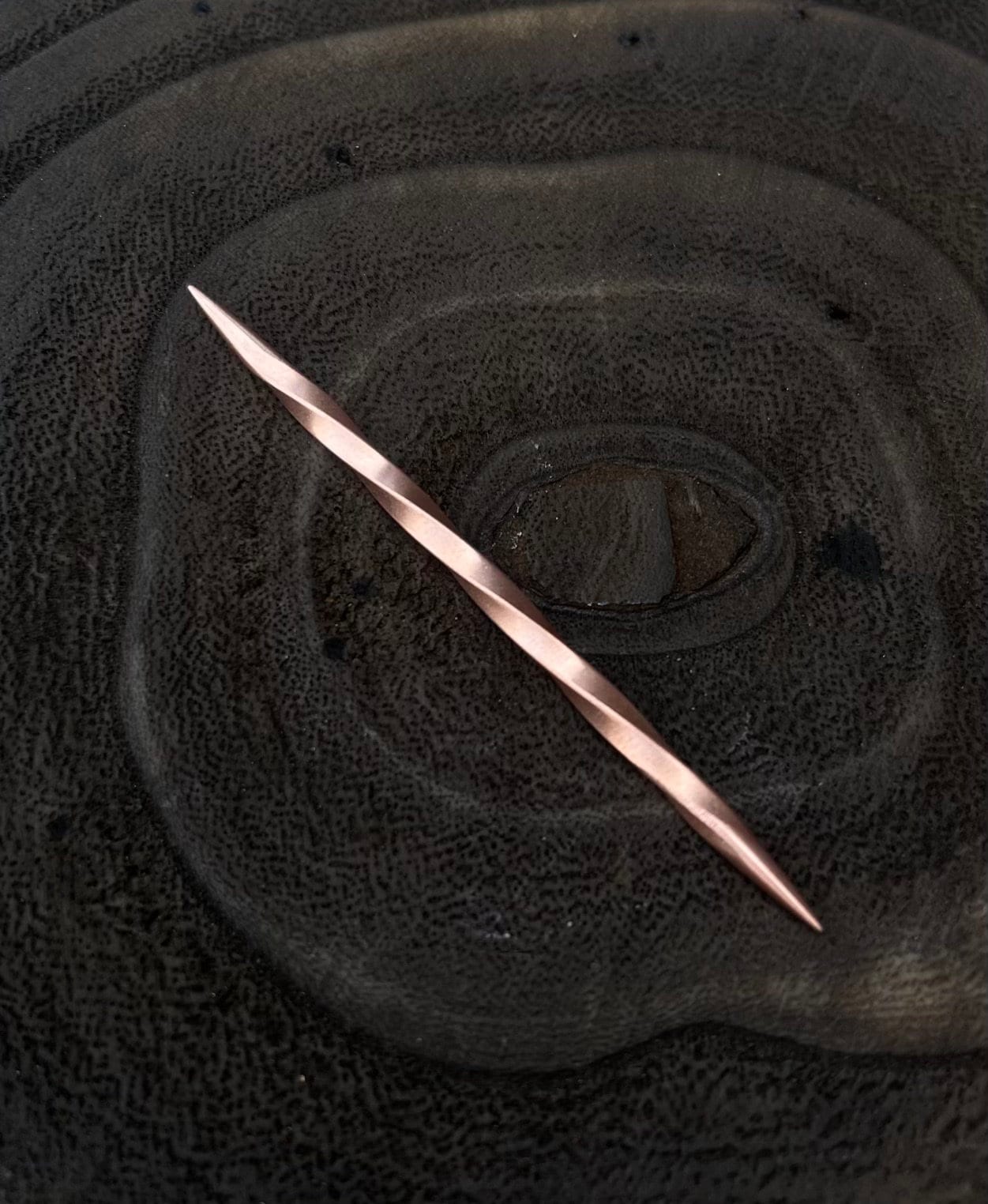 Handmade Twisted Copper Cowboy Hat Pin: Western Accessory