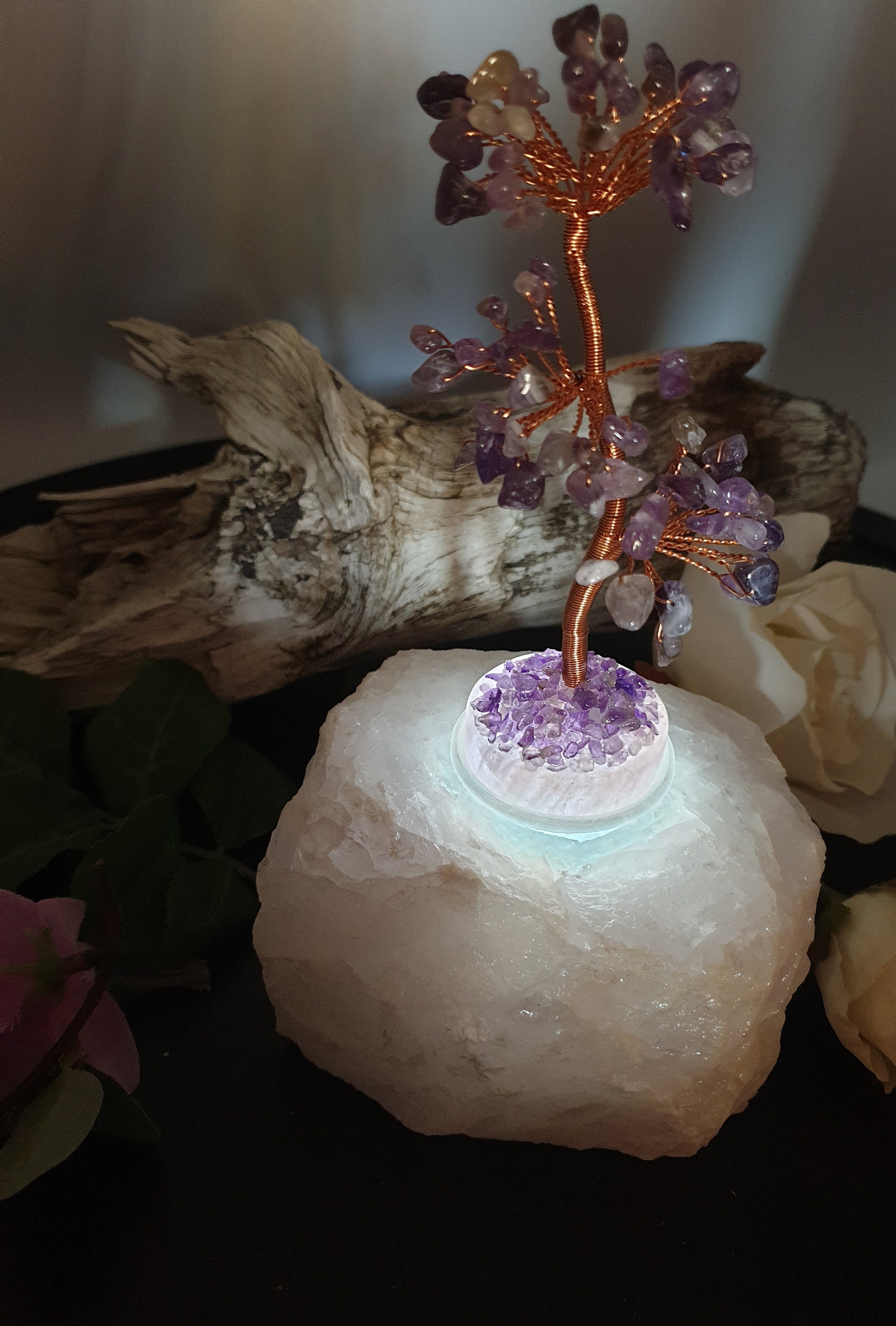 Sanctuary Light up Crystal Candle Holder Display Set Rose Etsy Canada