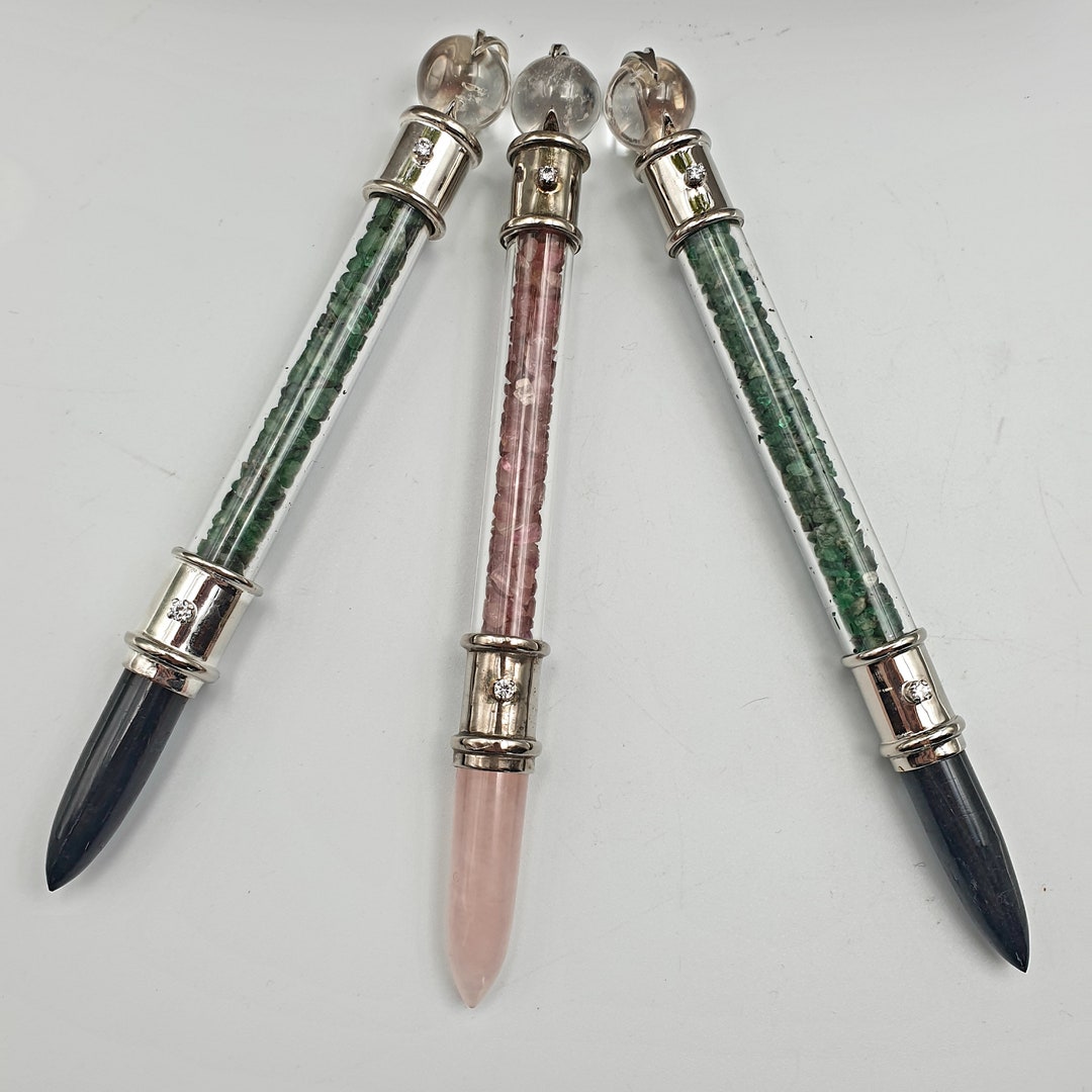 Crystal Vial Wand Deluxe Edition Altar Tools Fantasy Decor Energy