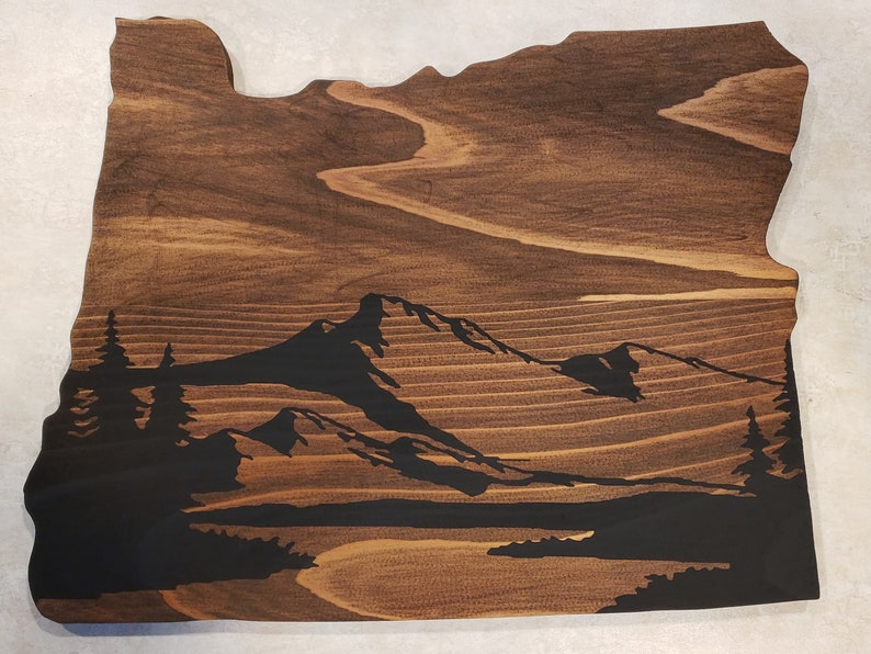 Oregon Shaped Cedar Sign - Etsy