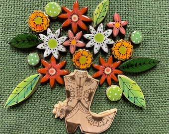 Cowgirl Bouquet Tiles for Mosaic- 5”