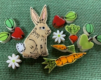 Azulejos Bunny Feast para mosaico- 3"