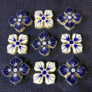 Blue and White Border Tiles