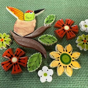 Nesting Hummingbird Tile Pack- 4”