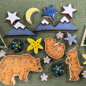 Bears Family Mosaic Tile Pack 5”