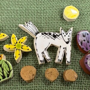 Desert Creature Series- Lone Coyote Ceramic Tile for Mosaic 3”